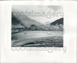1952 Steel Truss Douglas Bridge Gastineau Channel Alaska Press Photo - Picture 1 of 2