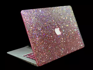 Bling 16" MacBook Hülle AUSTRIAN CRISTALS Custom Laptop Pro Mac geblendeter Name - Bild 1 von 15