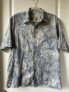 Vintage Tori Richard Shirt Herren M blau weiß kurzärmelig hawaiianisch Honolulu USA - Bild 1 von 4