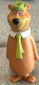 YOGI BEAR w/ Head Spins Hanna Barbera 5" Squeak Toy VTG Hong Kong c.1980 RARE - Picture 1 of 20