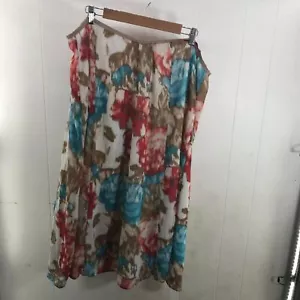 CJ Banks colorful poly chiffon maxi skirt lined size 22W - Picture 1 of 4