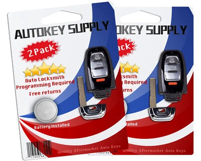 2 Reemplazo para Audi A4 A4 Quattro Avant 09 2010 2011 2012 Mando a distancia Llavero Coche Foto 1 de 4