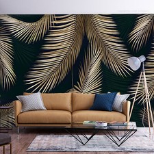 GOLD LEAVES Photo Wallpaper Wall Mural Non-Woven/Self-Adhesive e-A-10002-a-a
