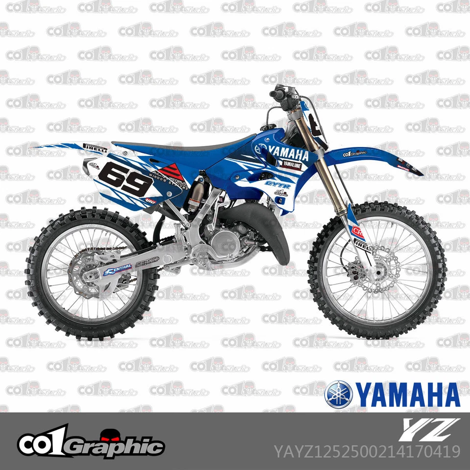 KIT COMPLETO CALCOMANÍAS GRÁFICAS PEGATINAS PARA YAMAHA YZ 125/250 2002-2014 Foto 1 de 1