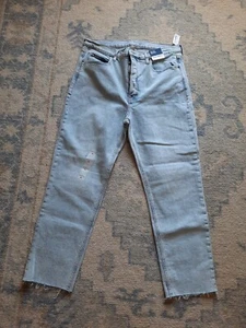 Womens Blue Jeans Size 16 Straight Fit Extra High-Waisted - Picture 1 of 5