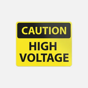 Caution High Voltage Slogan Sign Vinyl Sticker Decal - Picture 1 of 1