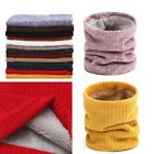 1Pc Men Women Thick Winter Cold Weather Knitted Circle Scarf Fleece Neck Warmer