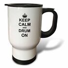 3dRose Keep Calm and Drum on - carry on drumming - gift for drummer percussionis