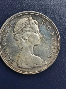 1966 CANADA w UK Queen Elizabeth II Voyagers Genuine Silver Dollar Coin i100935 - Picture 1 of 3