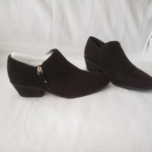 Dr. Scholls Brief Black Suede Ankle Boots Size 11 - Picture 1 of 8