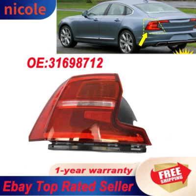 Left Tail Light Assembly for Volvo S90 Brake Light Turn Signal Lamp 31698712 - Image 1 of 4