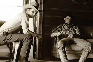 Cowboys in a Cabin 4x6 reprint Gay Estate Collection - Picture 1 of 1