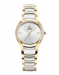 COVER CO203.03 Sandara Crystal Silver Bicolor Damenuhr mit Edelstahlband Saphirg - Picture 1 of 1