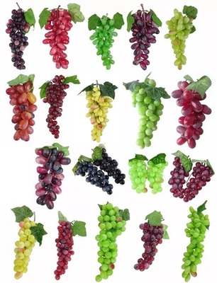 Deko Weintrauben XXL Rispe Wein Trauben Kunstobst Kunstgemüse Künstliches Obst - Bild 1 von 4