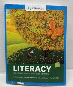 Literacy: Helping Students Construct Meaning by Cooper, J. David paperback -Good - Picture 1 of 6