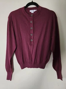 Maglione Good American By Evereve Henley scollo a V con bottoni davanti nuovo con etichetta taglia XS - Foto 1 di 6