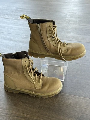 Dr. Martens Boots Women’s 6 Men’s 5 Green Combs Y Combat Side Zip Canvas Utility - Image 1 of 4
