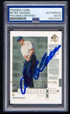 Retief Goosen Signed 2002 SP Authentic Card #68 (PSA) PGA Golf Pro Golfer Auto - Image 1 of 2