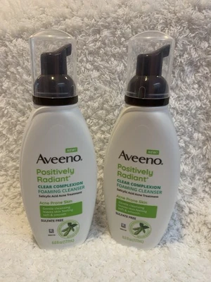 Limpiador en espuma Aveeno Positively Radiant Clear Cutis 6 fl oz lote de 2   Foto 1 de 2