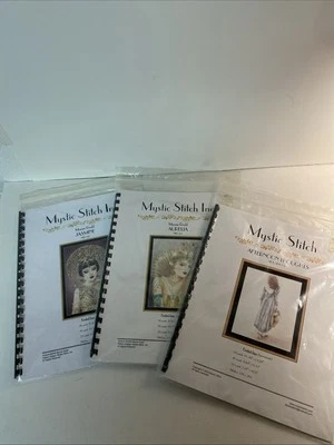 Lote de 3 patrones de punto de cruz Mystic Stitch Inc. para mujeres, niñas Foto 1 de 4