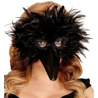 Máscara de plumas de pájaro Foto 1 de 2