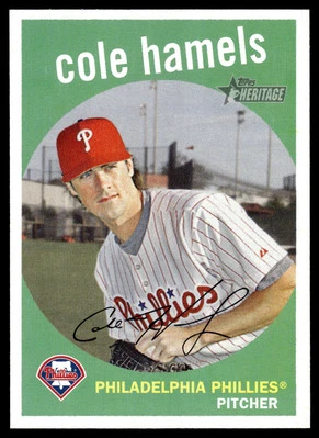 2008 Topps Heritage #75 Cole Hamels - Image 1 of 2