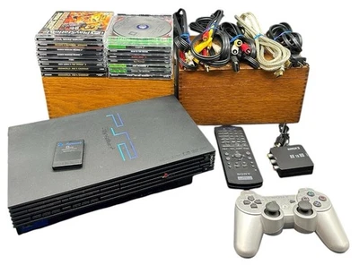 Console Playstation 2 SCPH-39001 conversor HDMI Dual Shock 3 controle 14 jogos - Imagem 1 de 4