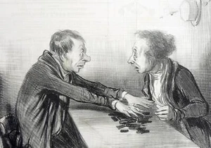 SPIEL - Domino - Lithographie um 1840 - Picture 1 of 2