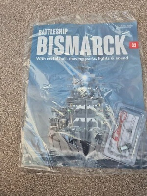1/200 HACHETTE BAU DAS BISMARCK SCHIFFS-MODELL BATTLESHIP AUSGABE 33 INKL. TEIL - Bild 1 von 2