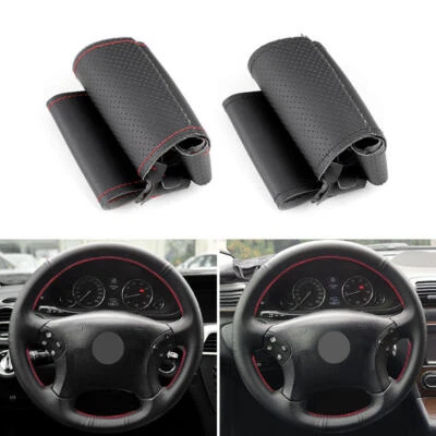 For Mercedes Benz C-Class W203 2001-2007 Car Steering Wheel Sewing Leather Cover — 第 1/4 张图片