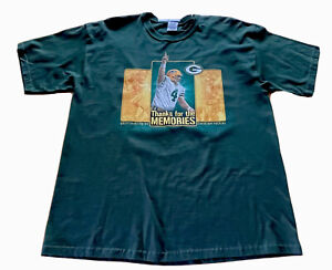 Brett Favre Thanks For The Memories  T-Shirt Green Bay Packers NFL Size XL New