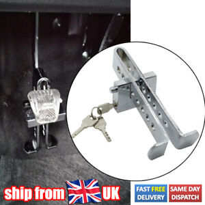 Car Lock Brake Clutch Pedal Lock Stainless Adjustable Security Anti-Theft UK