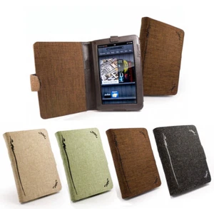 Amazon Kindle Fire 7" Tablet Premium Natural Hemp Safe Slim Stand Case Cover - Picture 1 of 34