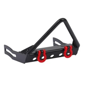 Black Metal RC Front Bumper with 2x Shackles for Axial SCX10 RC Crawler, - Picture 1 of 9