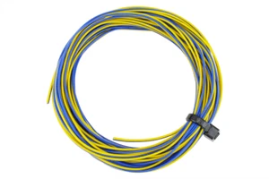 DCC Concepts ~ TWIN DCC Decoder Wire ~ Stranded 6m (32g) Yellow/Blue ~ DCW-32YBT - Picture 1 of 3