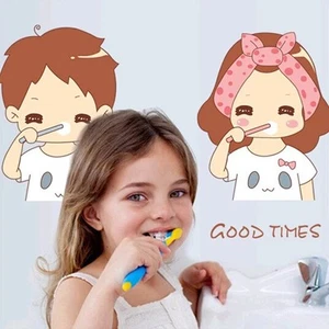 Come Brush Teeth With Me! Toilet Bathroom Wall Sticker Tile Art Decal Room Decor - Picture 1 of 12