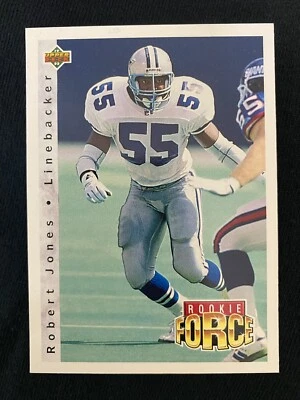 1993 Upper Deck Rookie Force  #414 Robert Jones (RC)/Dallas Cowboys - Image 1 of 2