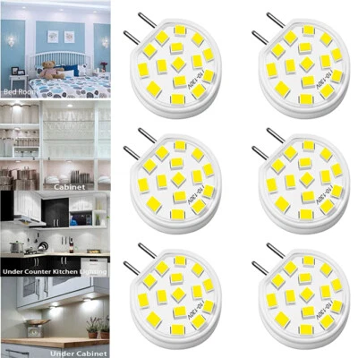 6x 6000K 120V 3W G8 Bi Pin Base Dimmable Light Bulbs For Landscape Puck Lighting - Image 1 of 4
