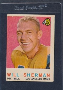 1959 Topps #127 Will Sherman Rams VG 59T127-121015-1