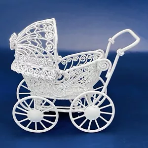 Vintage Miniatur Kinderwagen Buggy Kinderwagen für Puppenhaus - Bild 1 von 4