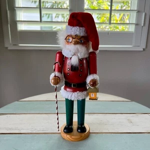 Holiday Time Nutcracker Walmart Exclusive Santa Claus 12 Inch Wooden - Picture 1 of 9