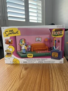 Simpsons Living Room Diorama House Playset Homer Action Fig Jakks - Picture 1 of 5