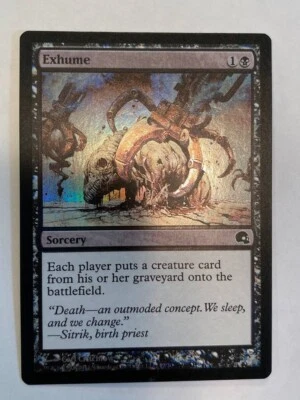 MTG Exhume - FOIL, Premium Deck Series: Graveborn, Heavily Played, English - Image 1 of 2