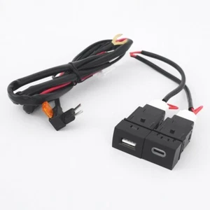1x Switch Button USB-C PD+USB-A QC3.0 Socket For Mitsubishi Outlander 2023-2024 - Picture 1 of 7
