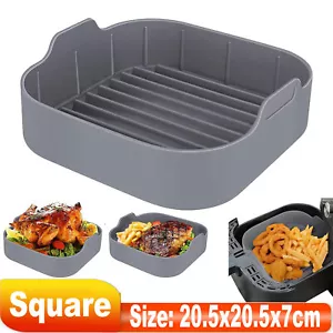 Air Fryer Silicone Pot Square wave Basket Liner Non-Stick Reusable Baking Tray - Picture 1 of 15