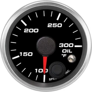 Speedhut 2-1/16" (52mm) Oil Temp Gauge 100-300F (w/ warning) - Picture 1 of 8