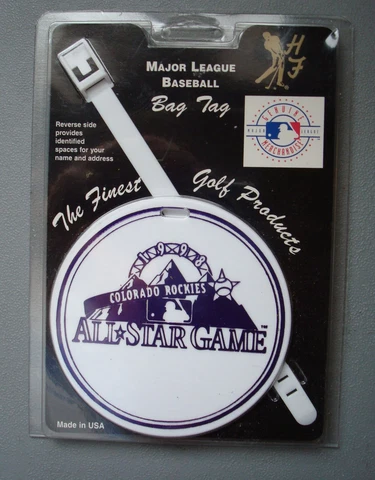1998 MLB All Star Game Coors Field Colorado Golf Bag Tag - Free Shipping! Cover