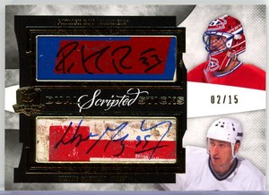 2012-13 The Cup Scripted Sticks Dual Patrick Roy / Wayne Gretzky STICK AUTO /15