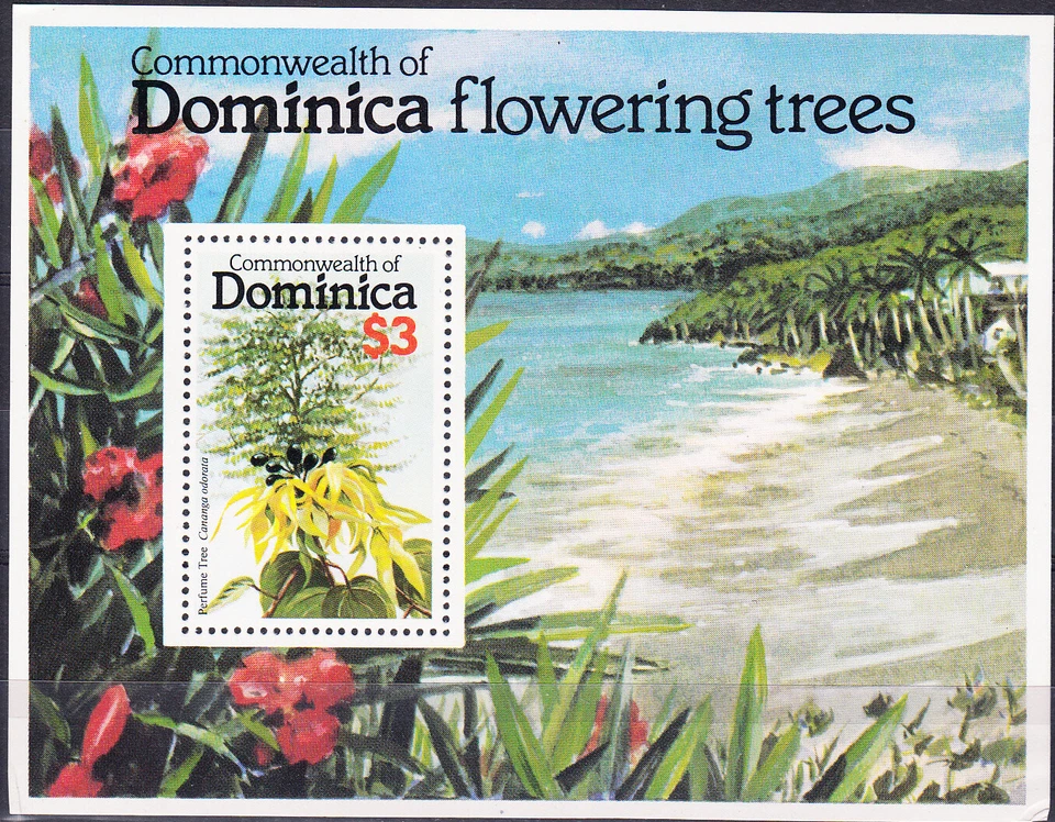 W DOMINICA 0639 PERFUME TREE SOUVENIR SHEET - Image 1 of 1