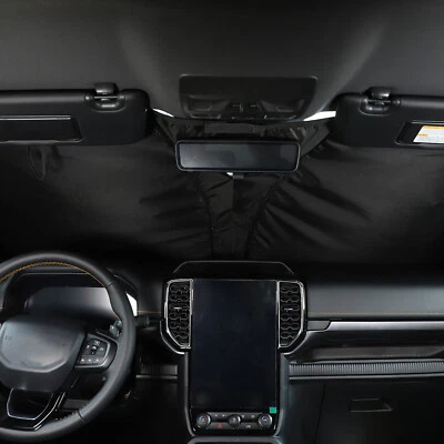 Parabrisas plegable parasol protección del tablero personalizado para Ford Ranger 2015-2025 Foto 1 de 4